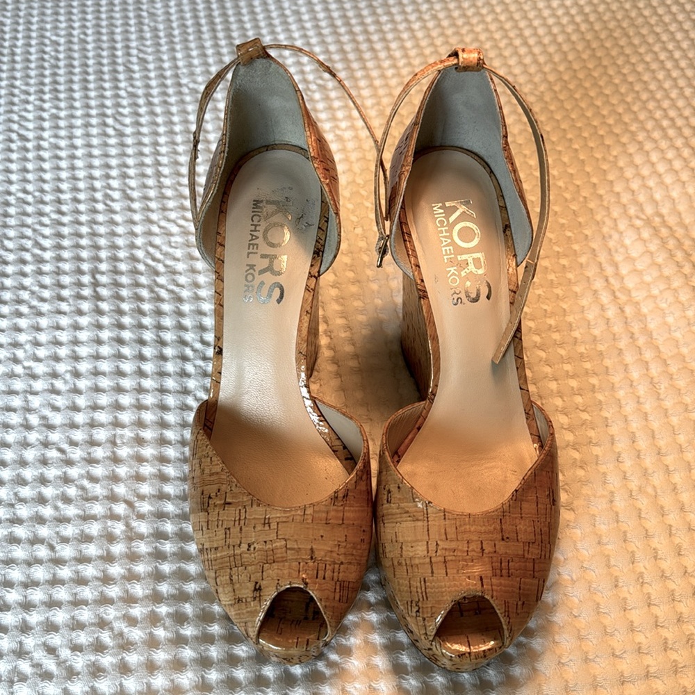 Michael Kors Cork Wedges, Woman’s Size 8.5 - Picture 3 of 15